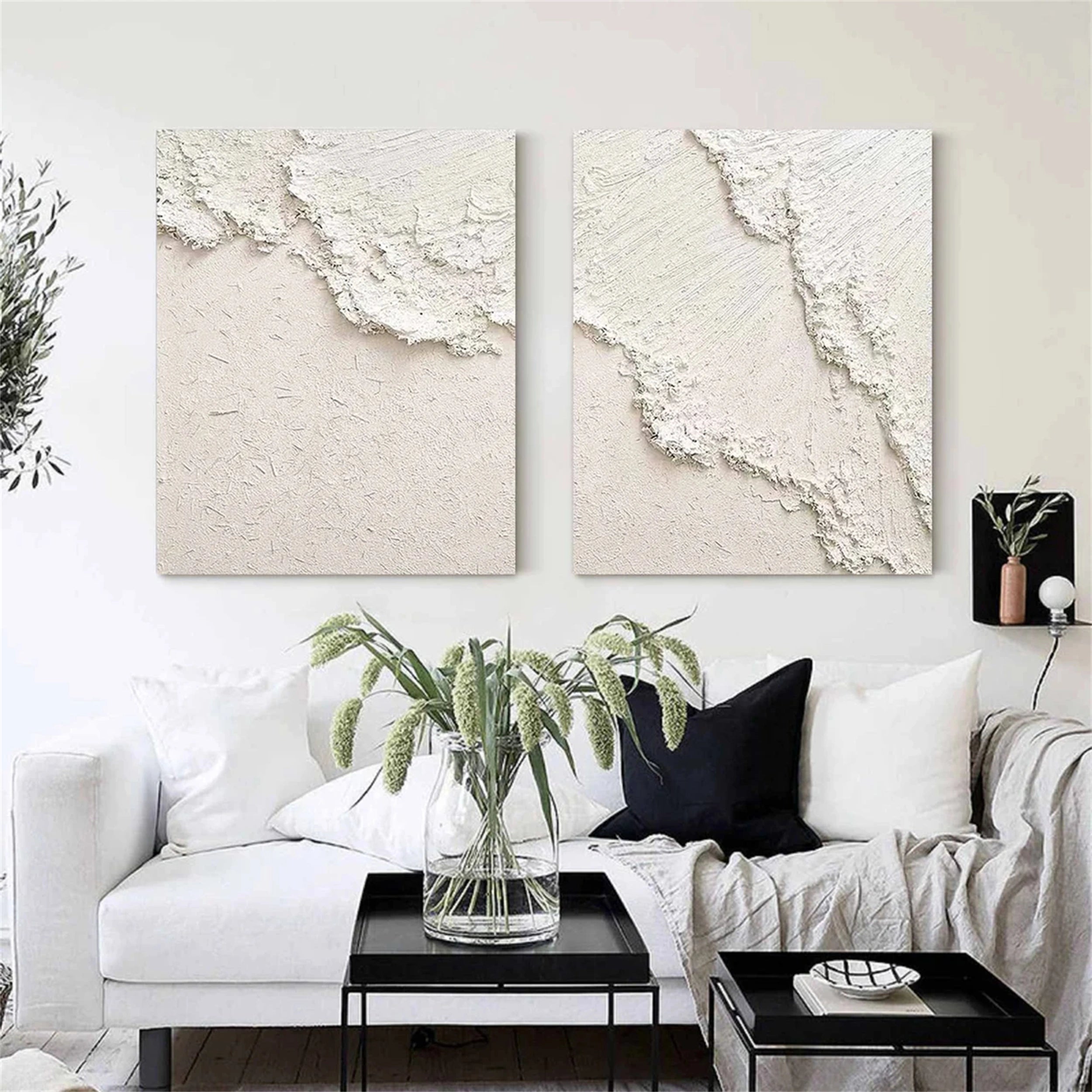 Serene Beige Art - Textured Minimalist Painting Home Decor #JJ 200