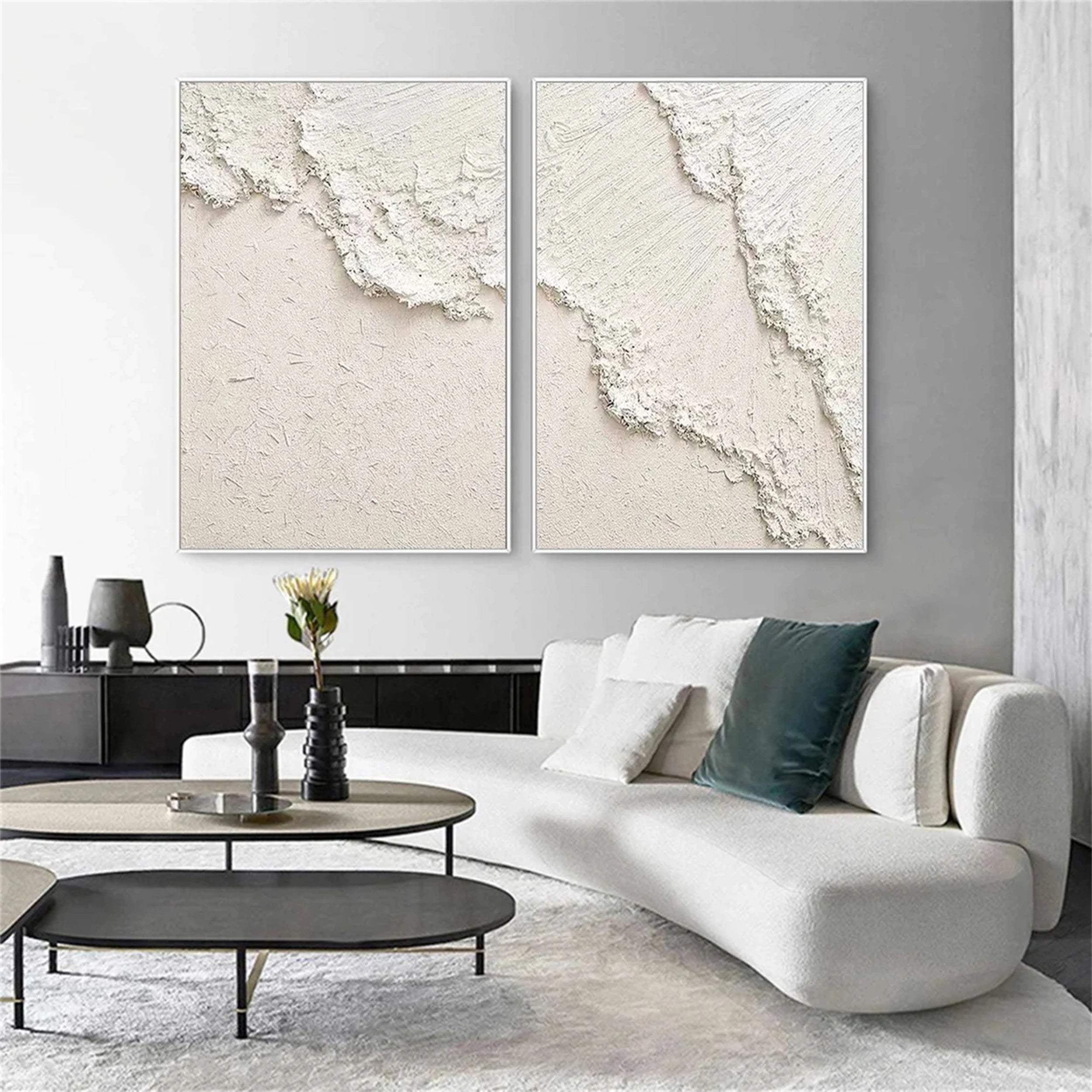 Serene Beige Art - Textured Minimalist Painting Home Decor #JJ 200