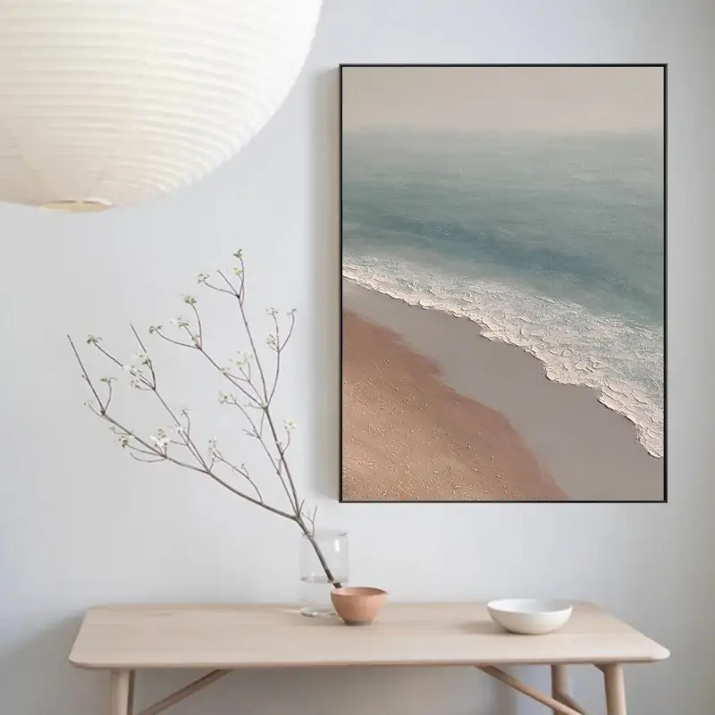 Coastal Waves Hand - Painted Oil Painting for Home Decor #JJ 153