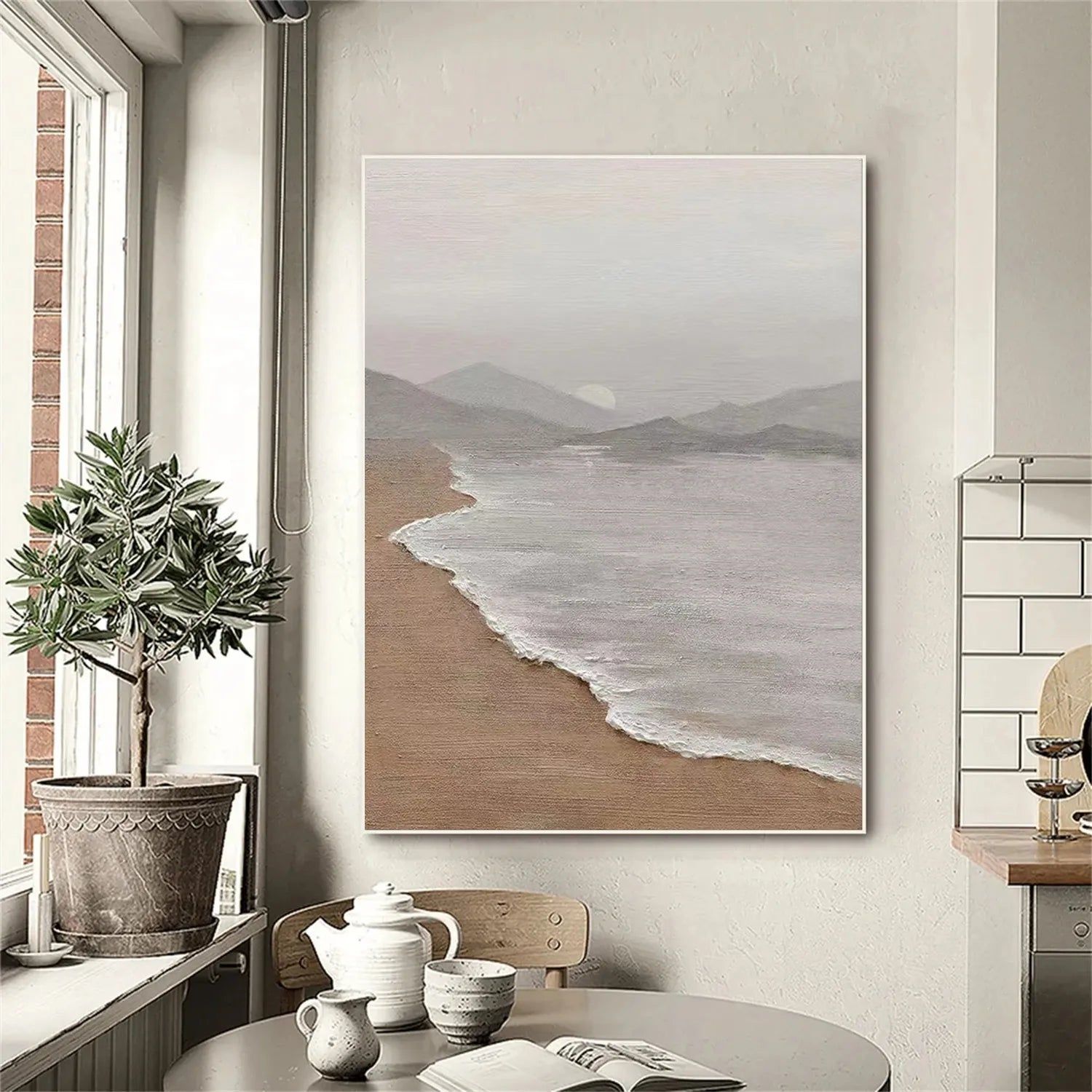 Handmade Modern Art Ocean Wave  Large Wall Art #JJ 220