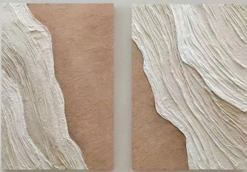 Serene Beige Coast Art - Textured Minimalist Wall Decor #JJ 198