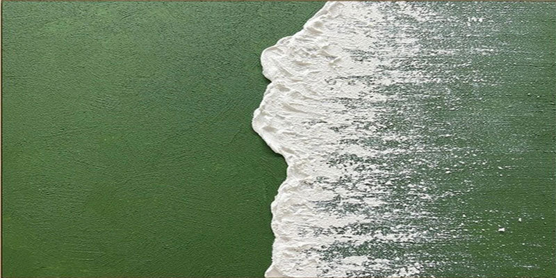 Textured Shoreline Abstract Wall Art Waves Painting Decor #JJ 257