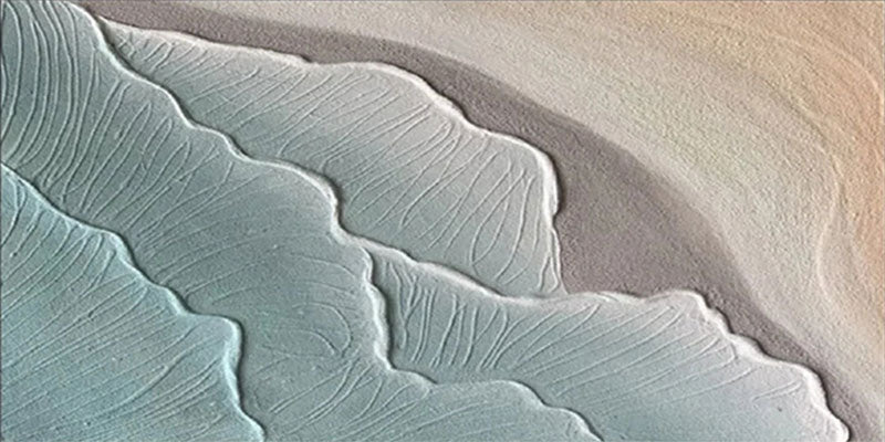 Textured Ocean Waves Abstract Wall Art Home Decor #JJ 250