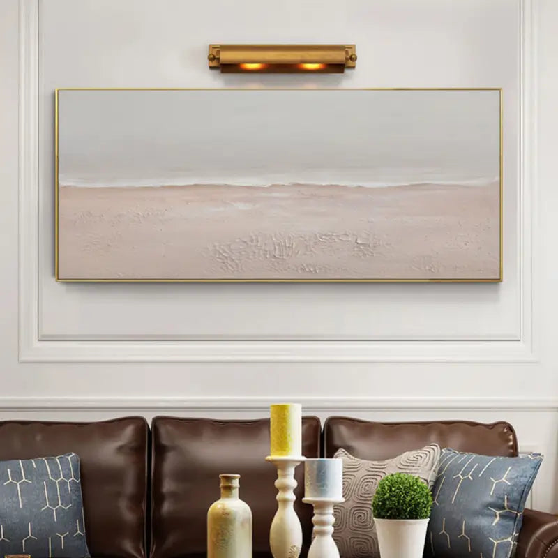 Handmade Beige Ocean Landscape Wall Decor #JJ 262