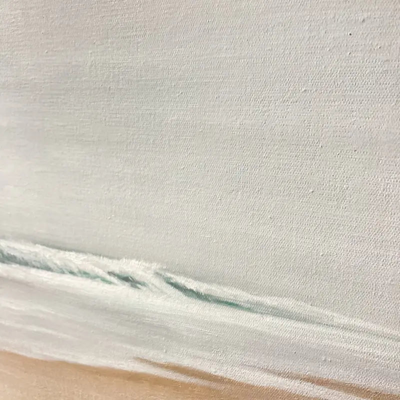 Minimalist Beach Landscape Painting | Neutral Textured Coastal Decor #JJ 159