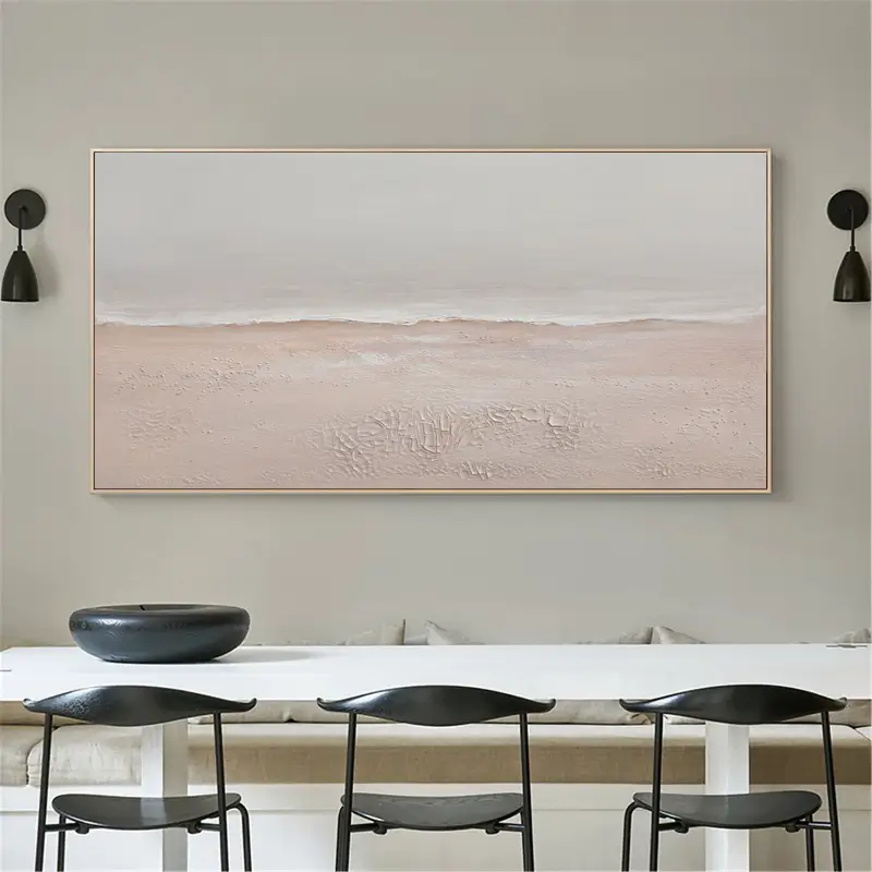 Handmade Beige Ocean Landscape Wall Decor #JJ 262