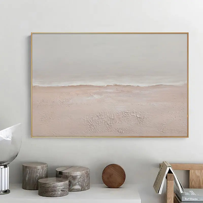Handmade Beige Ocean Landscape Wall Decor #JJ 262