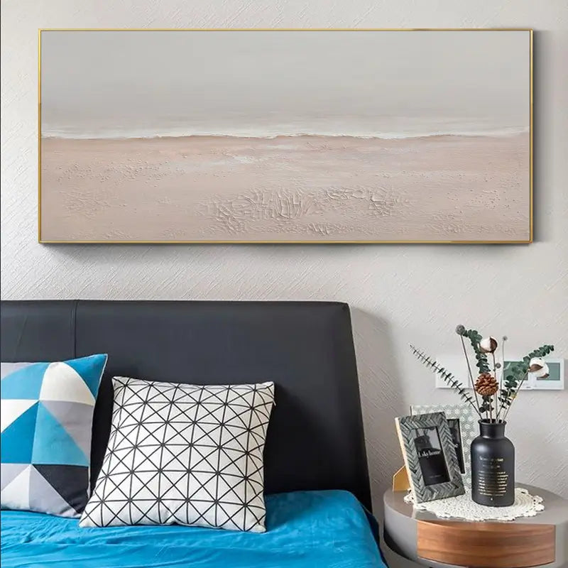 Handmade Beige Ocean Landscape Wall Decor #JJ 262
