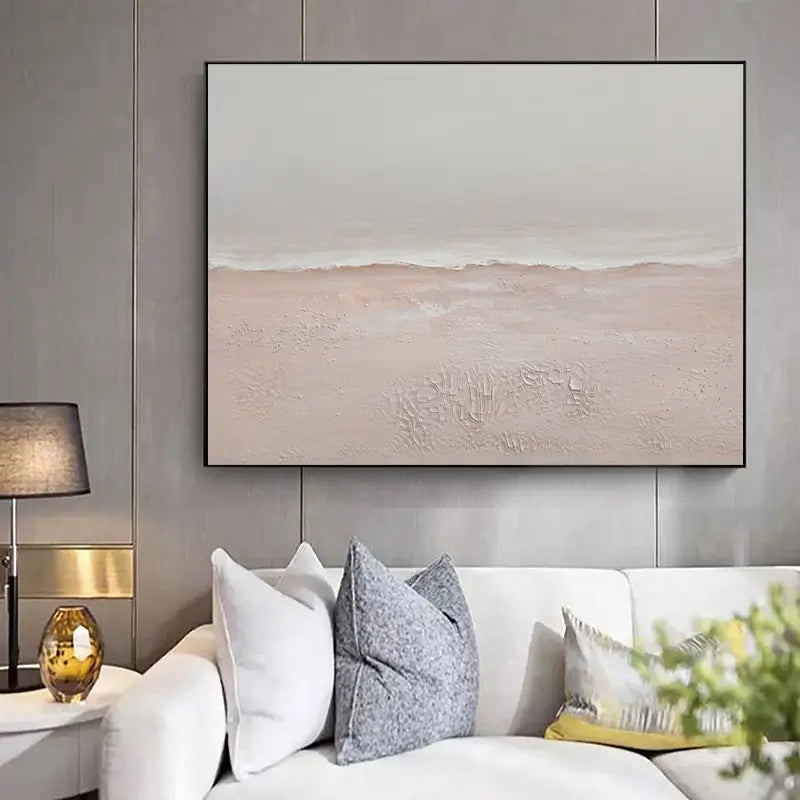 Handmade Beige Ocean Landscape Wall Decor #JJ 262