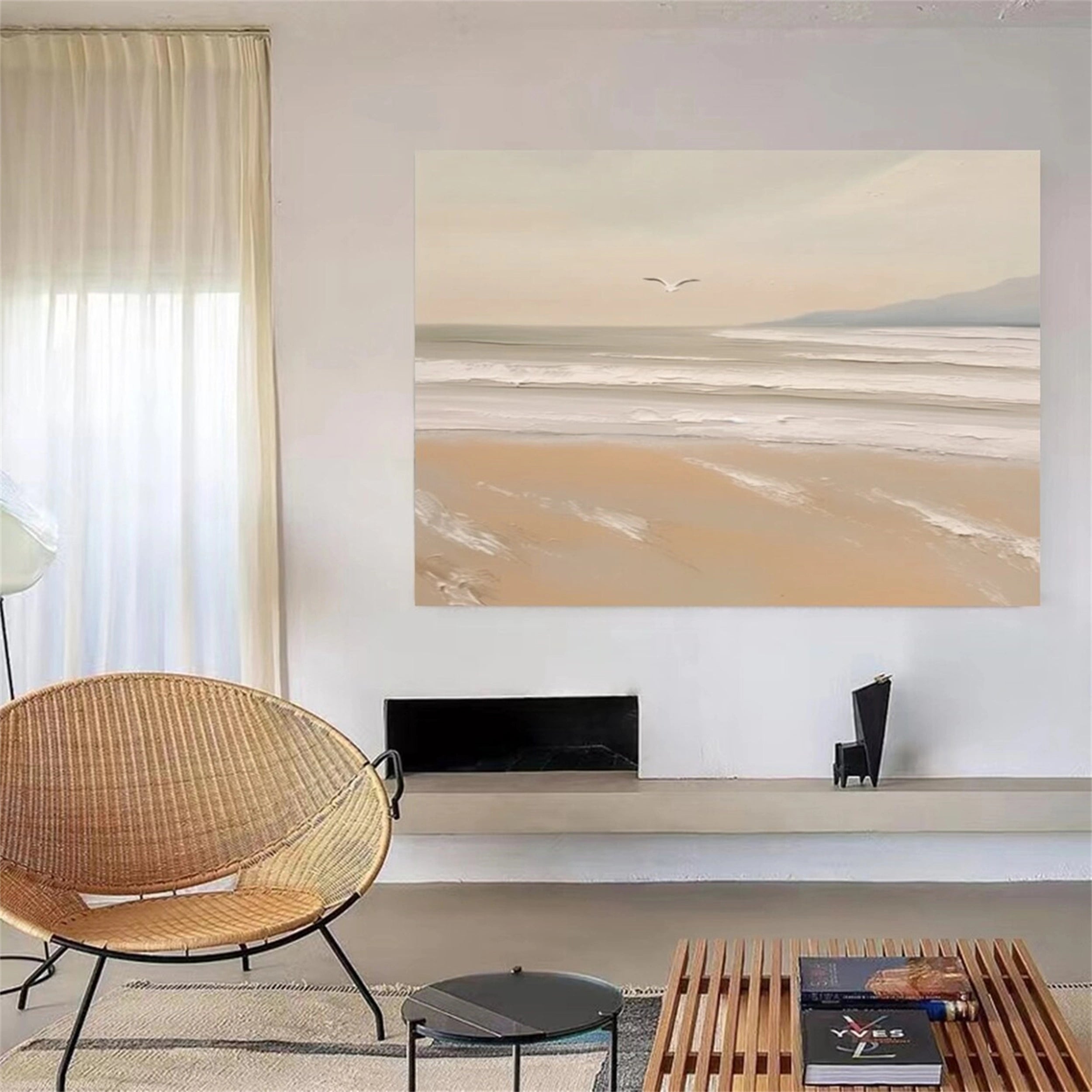 Big Wall Painting Modern Abstract Beach Art for Living Room #JJ 273