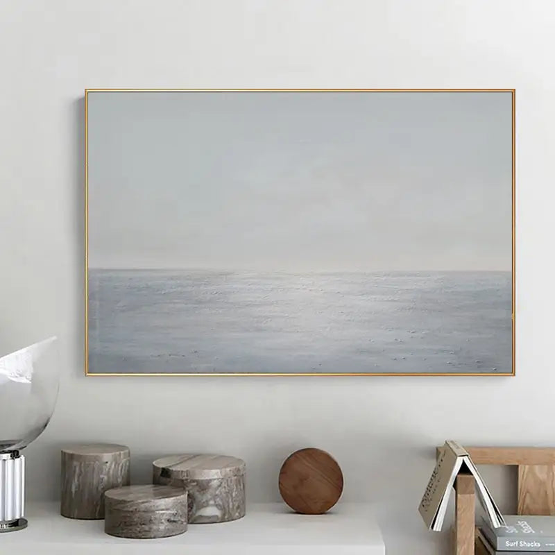 Handmade Serene Beige Landscape Abstract  Wall Art #JJ 261