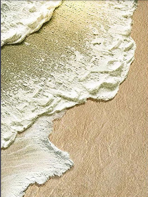 Abstract Beach Foam Painting – Natural Texture Wall Art #JJ 232