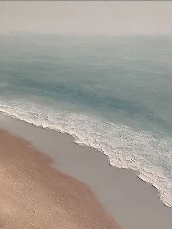 Coastal Waves Hand - Painted Oil Painting for Home Decor #JJ 153