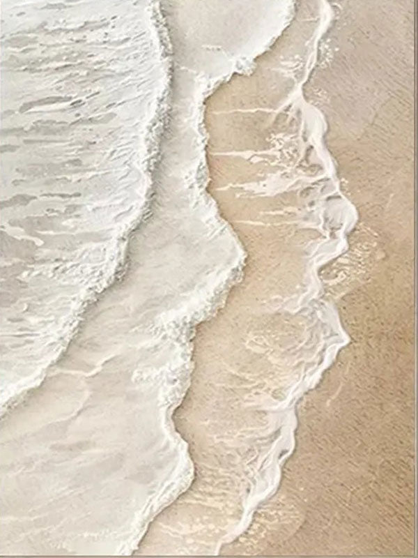 Calm Coastal Sand Textured Abstract -  Minimalist Oil Painting #JJ 134