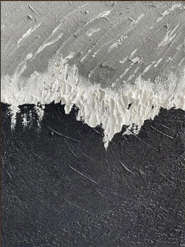 Textured Black White Grey Art | Modern Abstract Painting #JJ 225