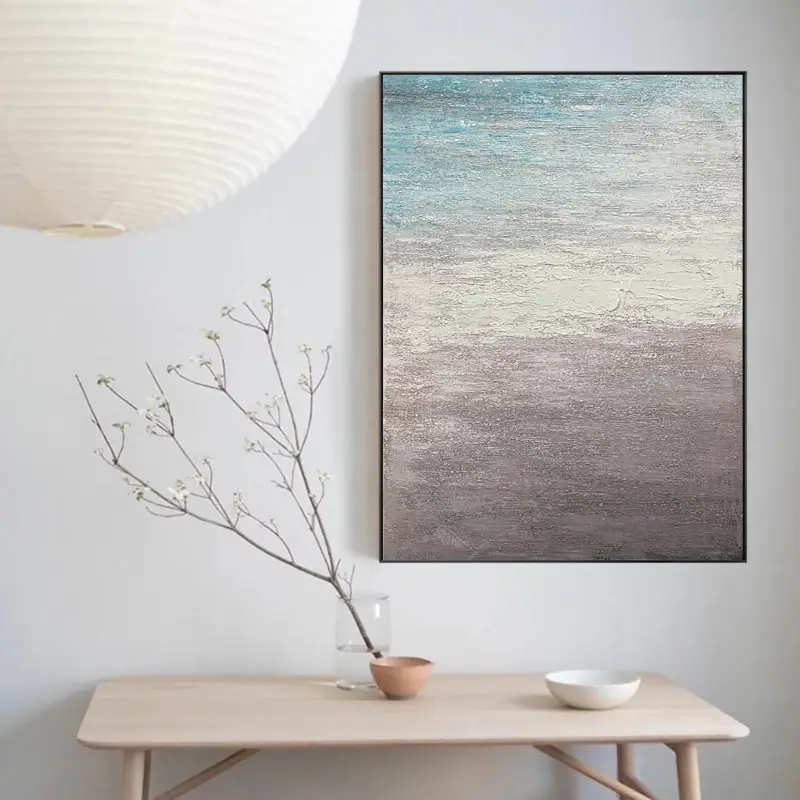 Large - sized Abstract Seascape Hand - painted Canvas for Living Rooms #JJ 156