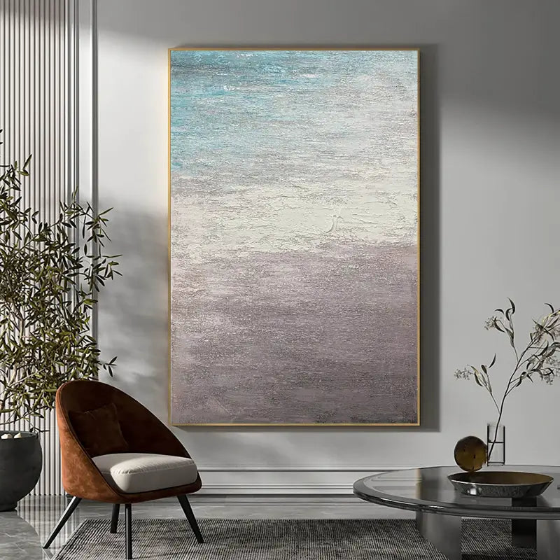 Large - sized Abstract Seascape Hand - painted Canvas for Living Rooms #JJ 156