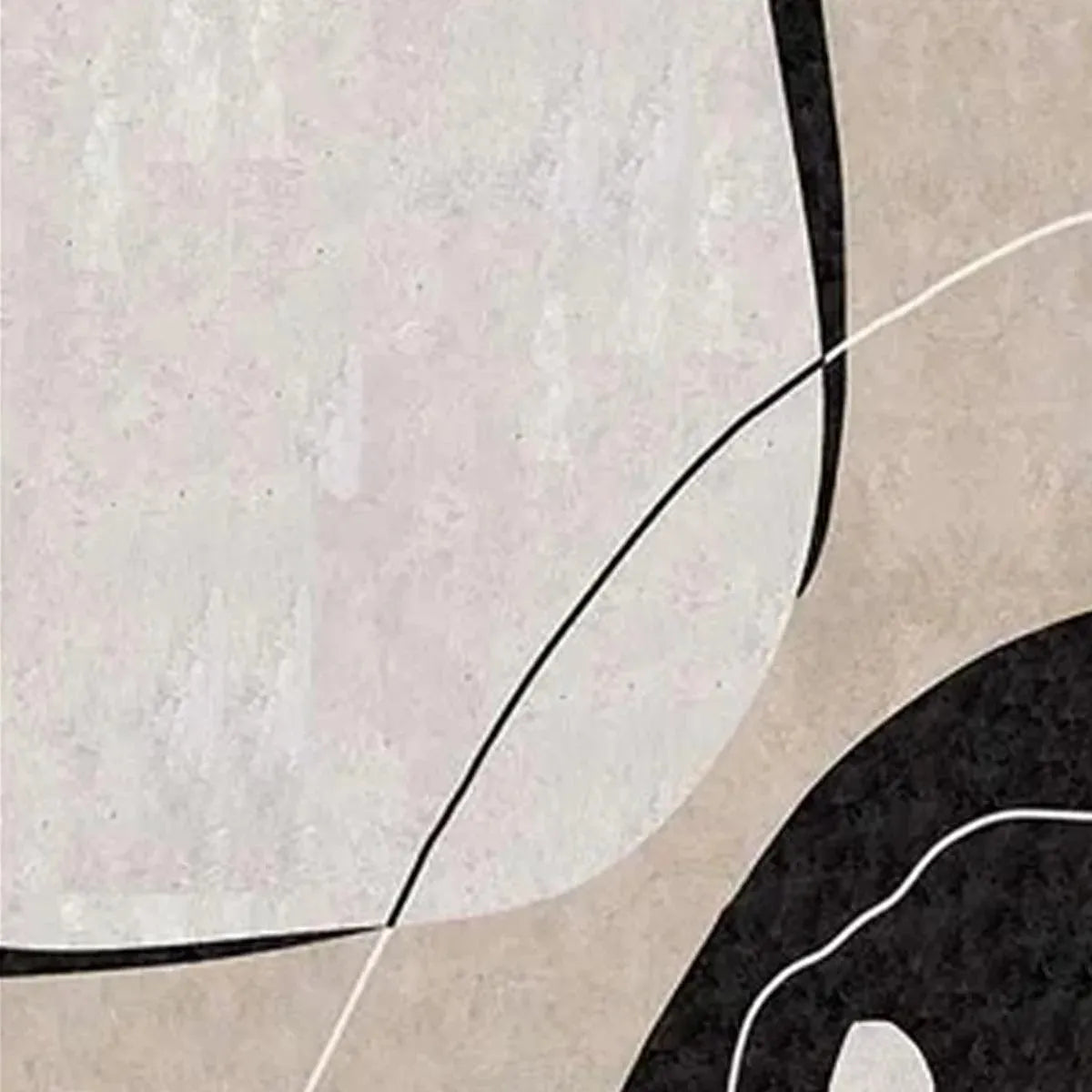 Black & Beige Abstract Art Set | Minimalist Wall Decor #AA 187