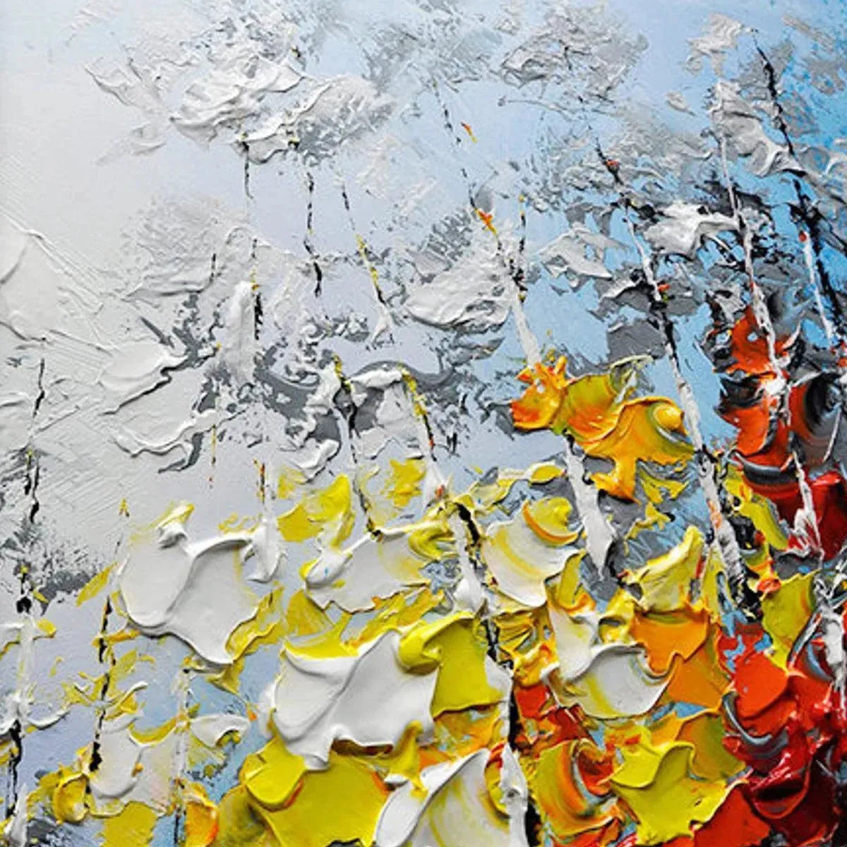 Vibrant Abstract Forest Art | Colorful Landscape Painting #AA 275