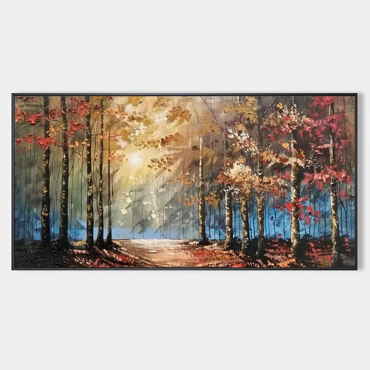 Hand-Painted Forest Path Canvas Art | Modern Decor #TC 262