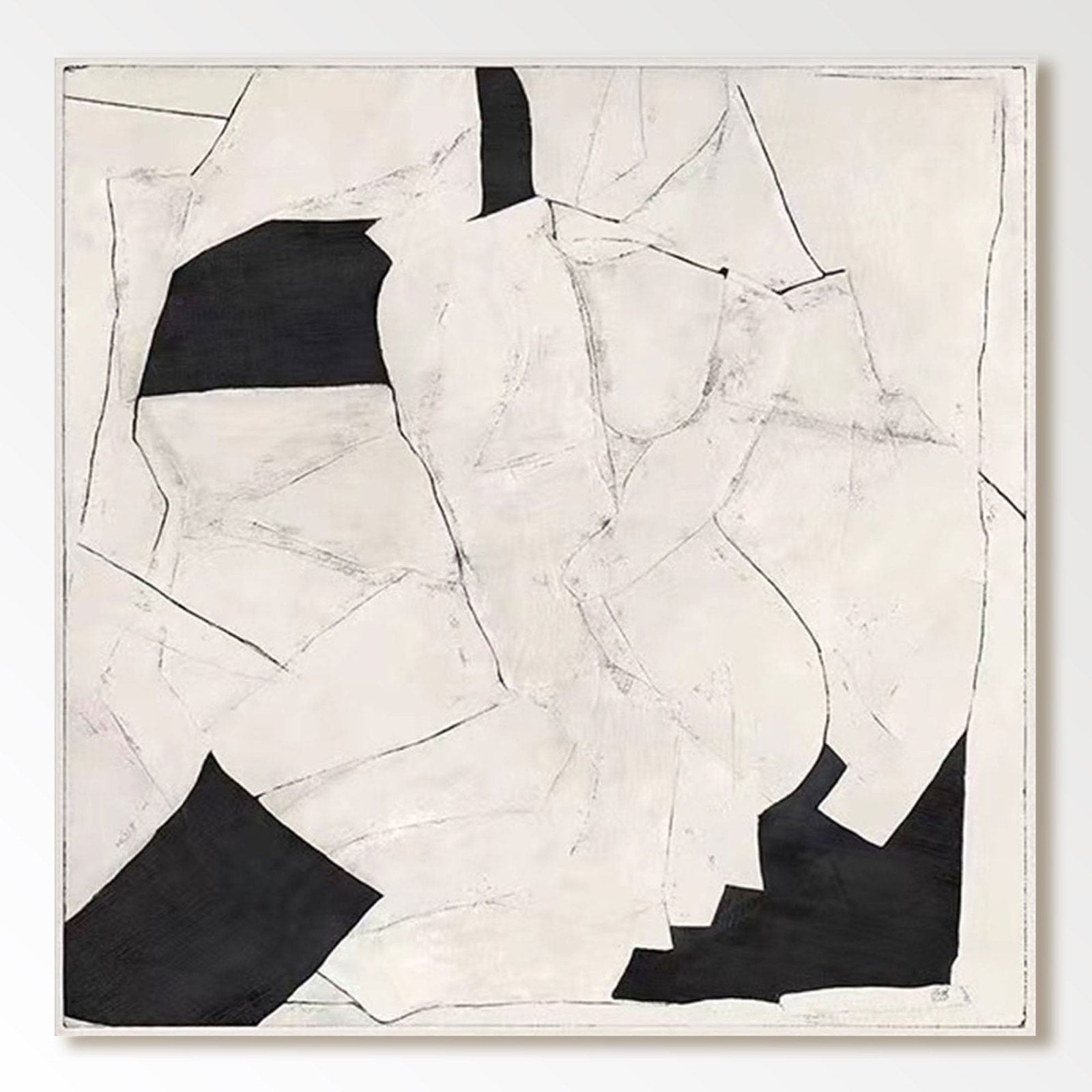 Geometric Abstract Art Painting - Monochrome #TC 154