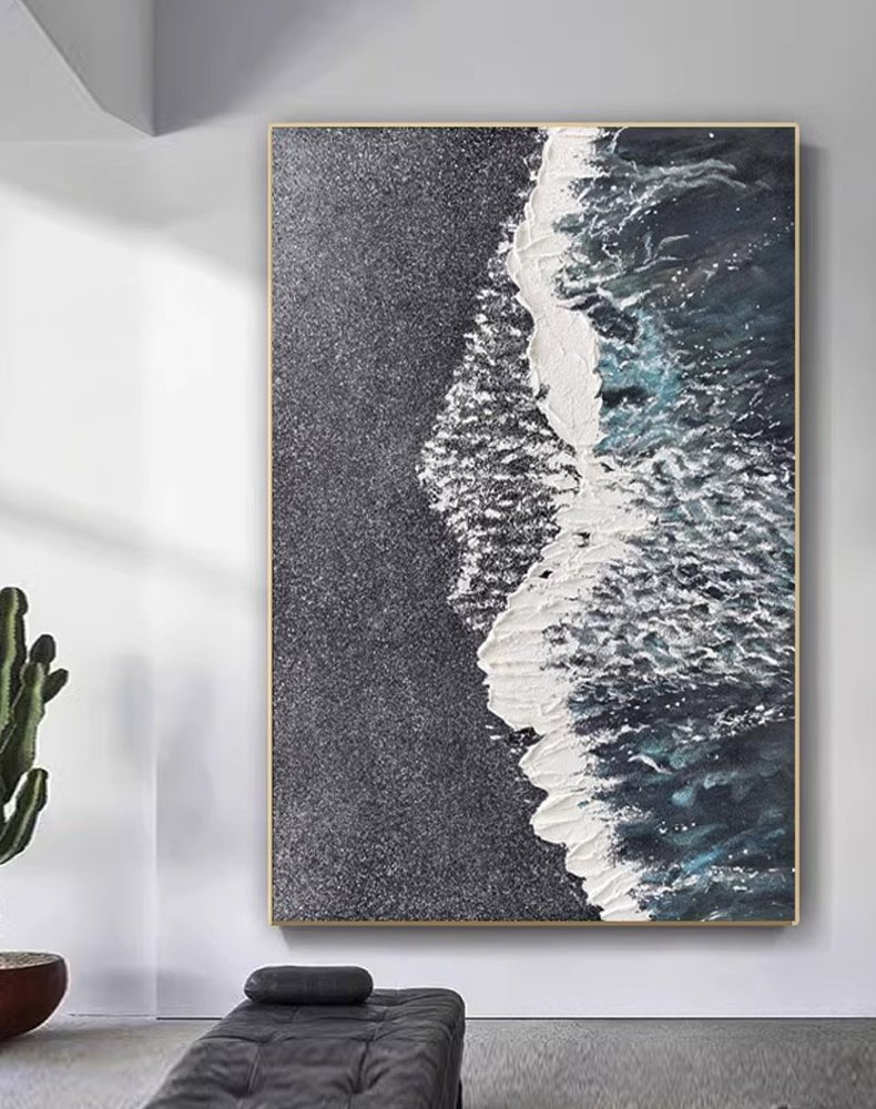 Textured Ocean Wave Abstract Wall Art #TC 159