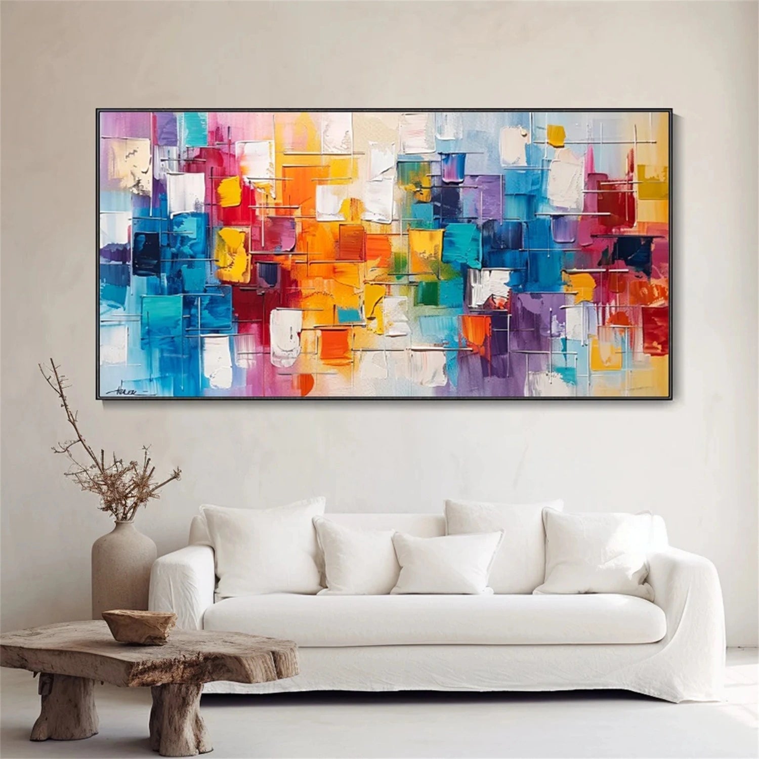 Colorful Textured Abstract Art | Modern Oil Painting #TB 097