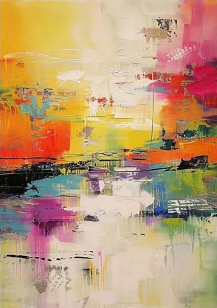 Modern Abstract Art | Blue White Black Gold #TB 108