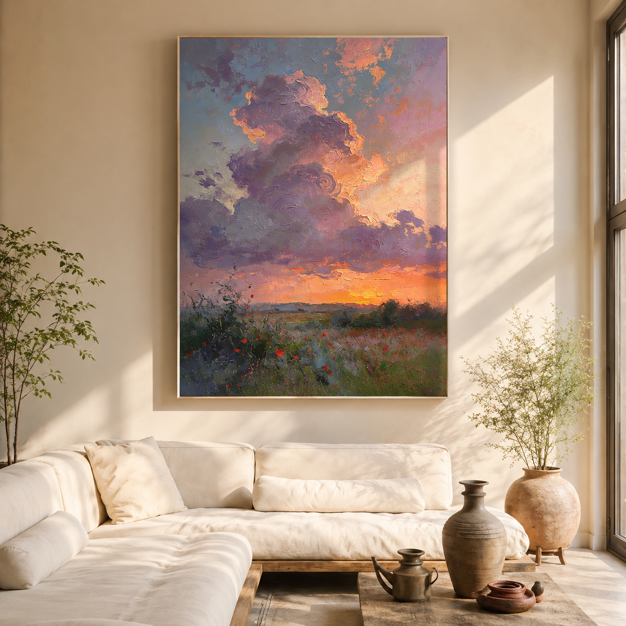 Lavender Reverie – Colorful Abstract Sky Wall Art