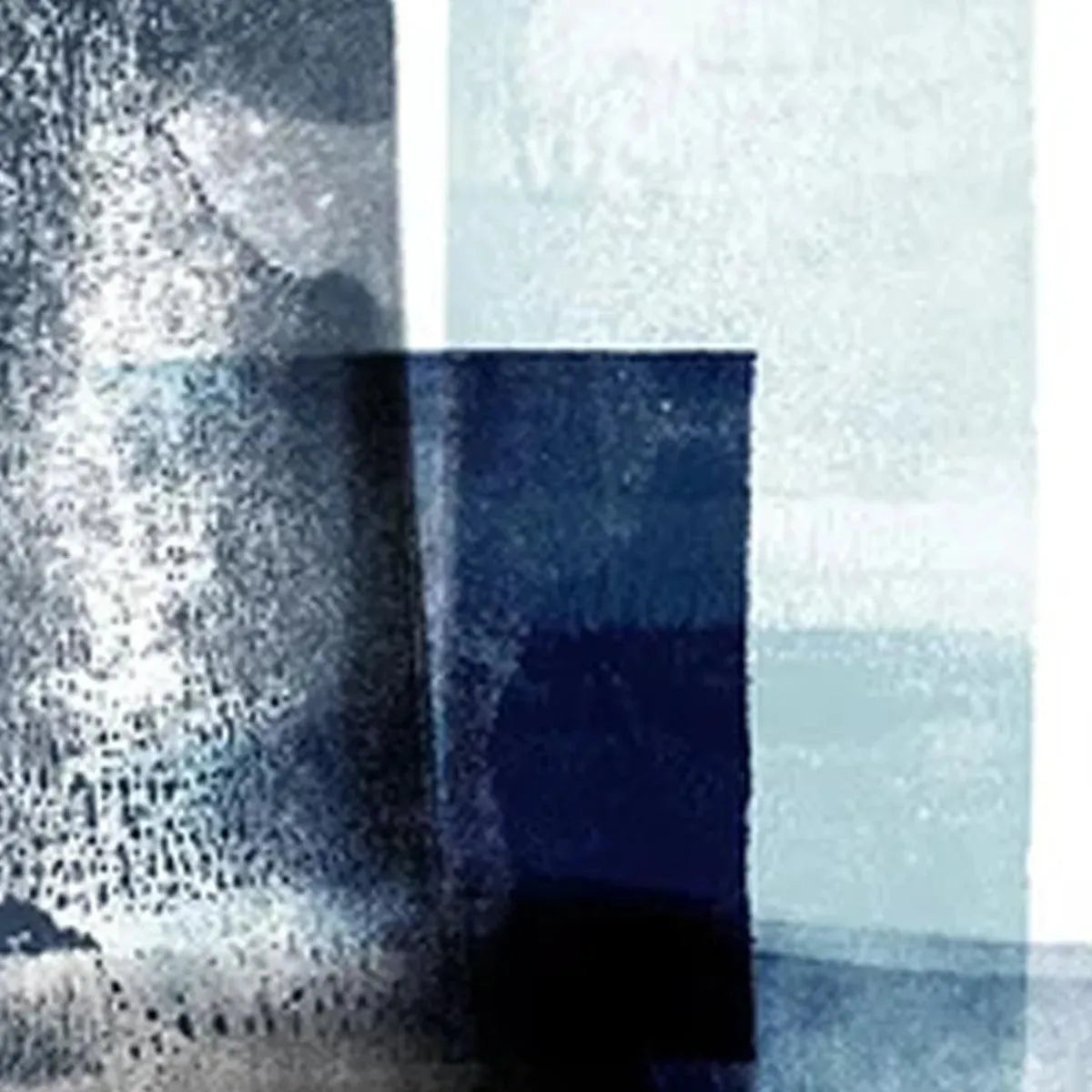 Blue & Black Abstract Triptych | Set of 3 Wall Art #AA 201