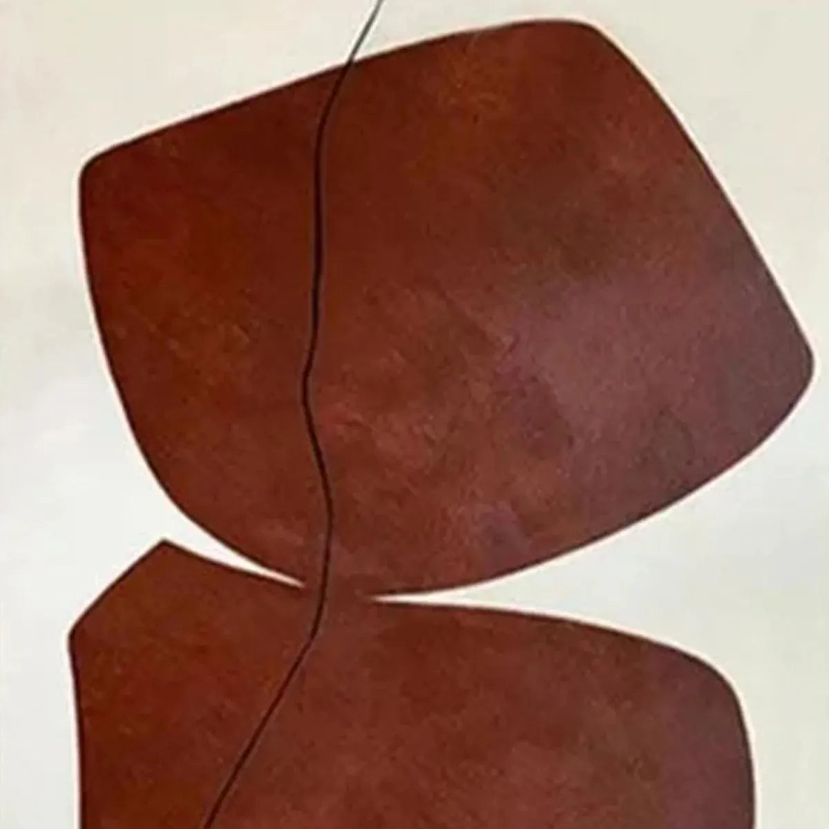 Modern Abstract Organic Shapes Art | Brown & White Diptych #AA 203