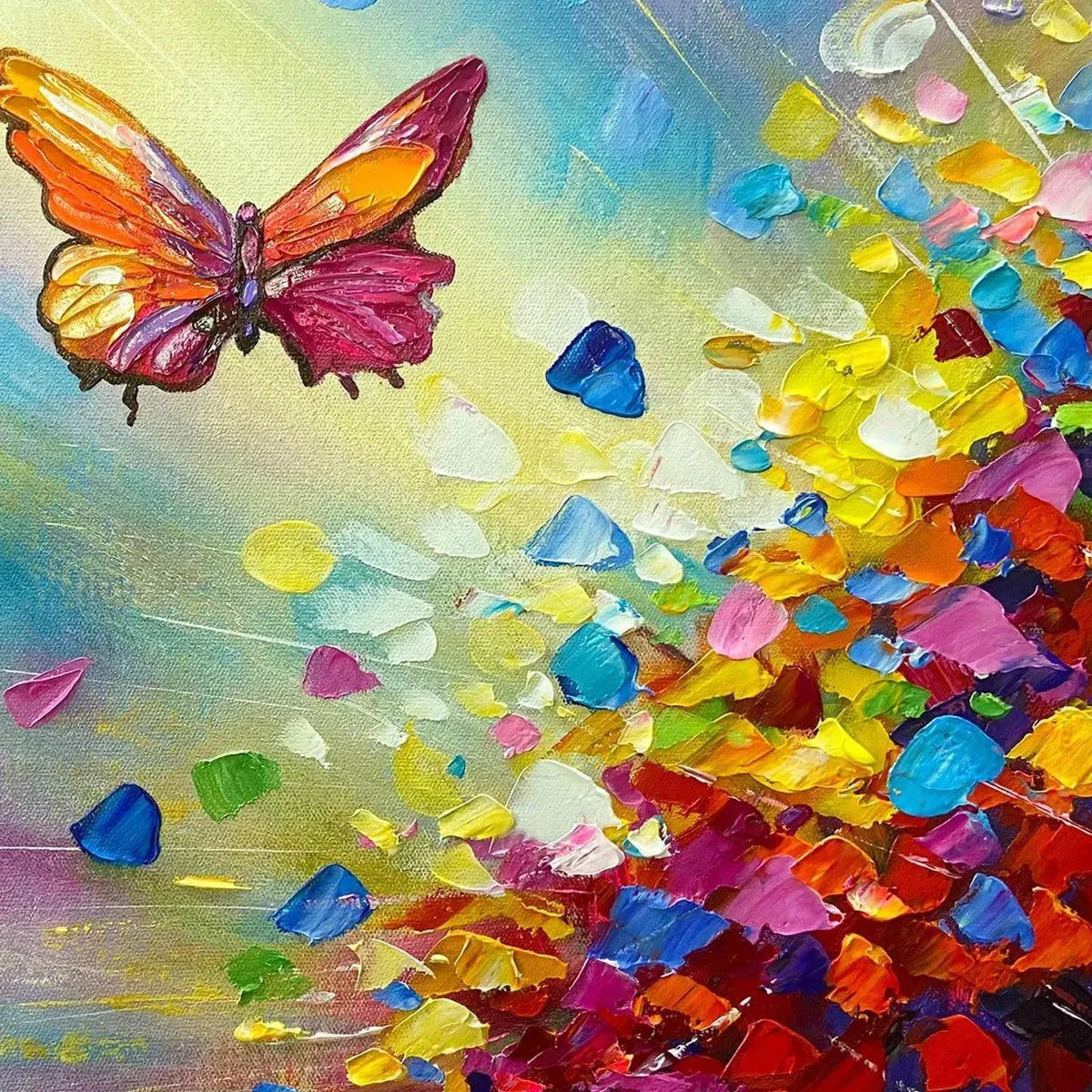 Colorful Butterfly Wall Art | Vibrant Abstract Painting #ZZ 258