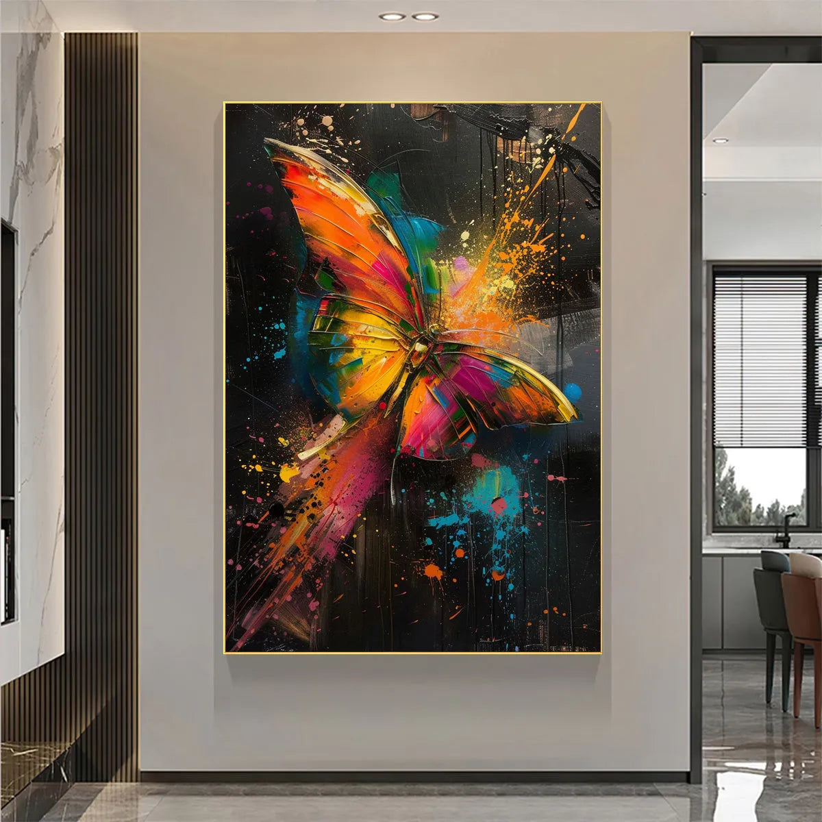 Bold Butterfly Wall Art | Vibrant Abstract Original Painting #ZZ 259