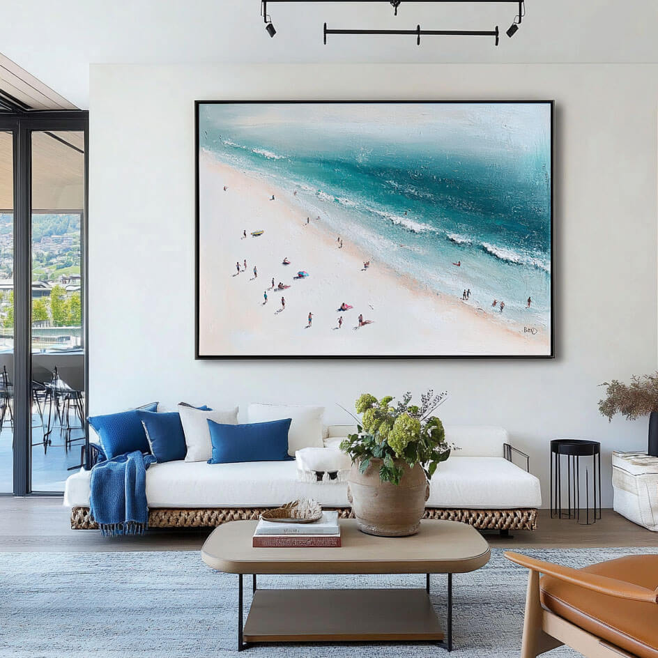 Textured Seascape Painting | Palette Knife Ocean Art #AA 260