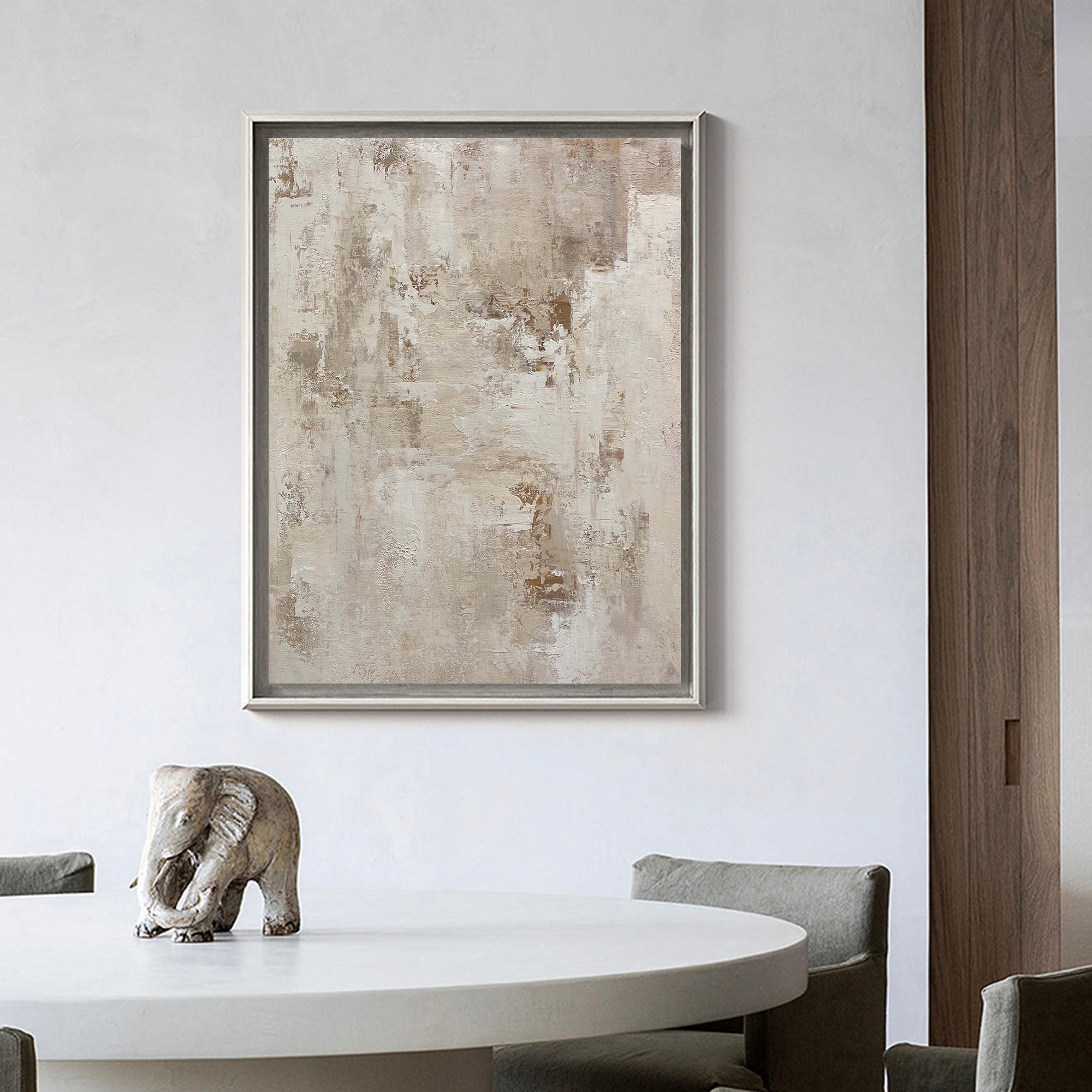 Wabi-Sabi Textured Painting | Japandi Minimalist Art #AA 302