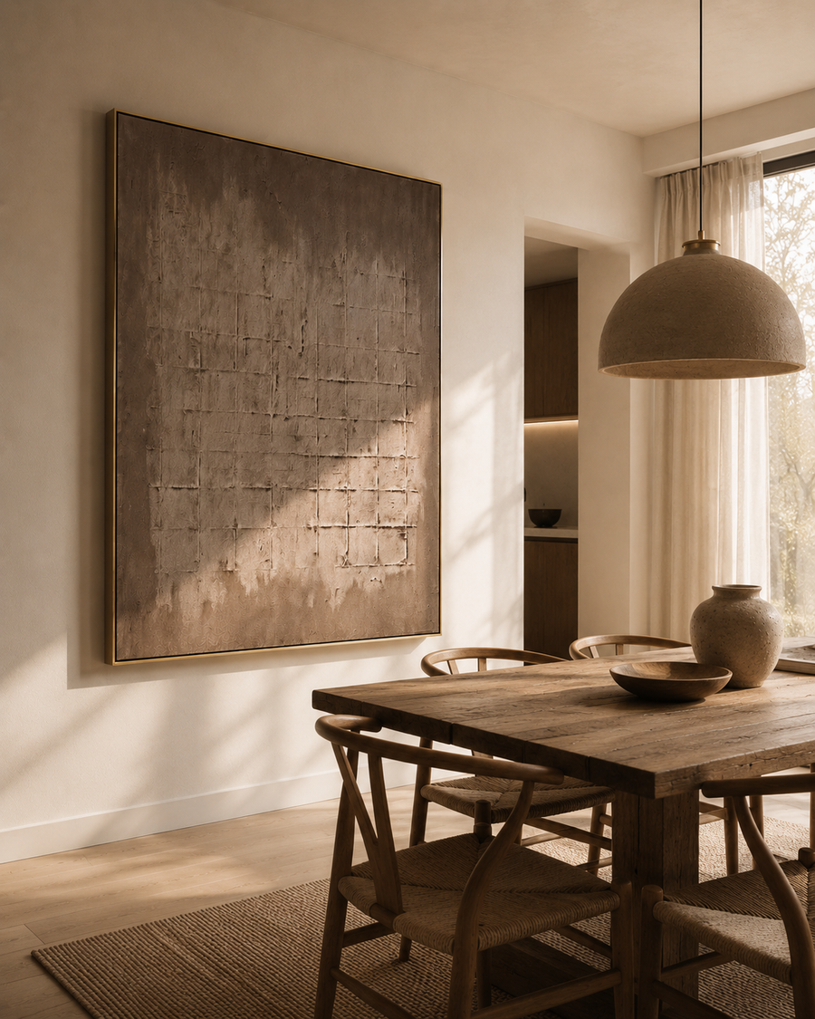 Quiet Structure – Neutral Textured Wall Art for Organic Modern Interiors