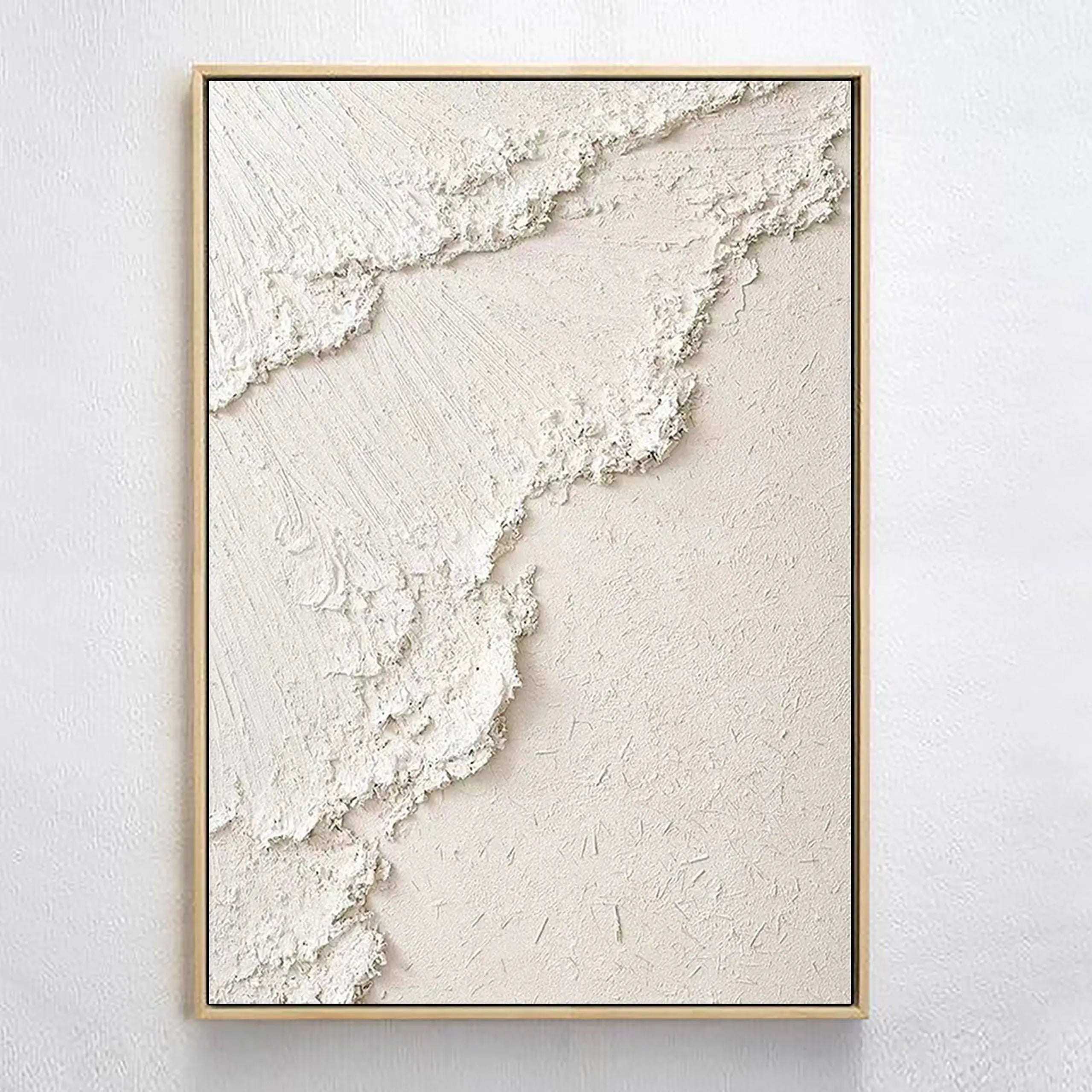 Oversized Ocean Wall Art | Textured Neutral Abstract Painting for Hallway #ZZ 124