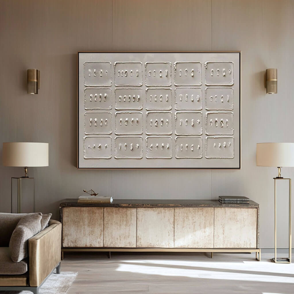 Modern Textured Wall Decor | Large Wabi Sabi Abstract Canvas #ZZ 232