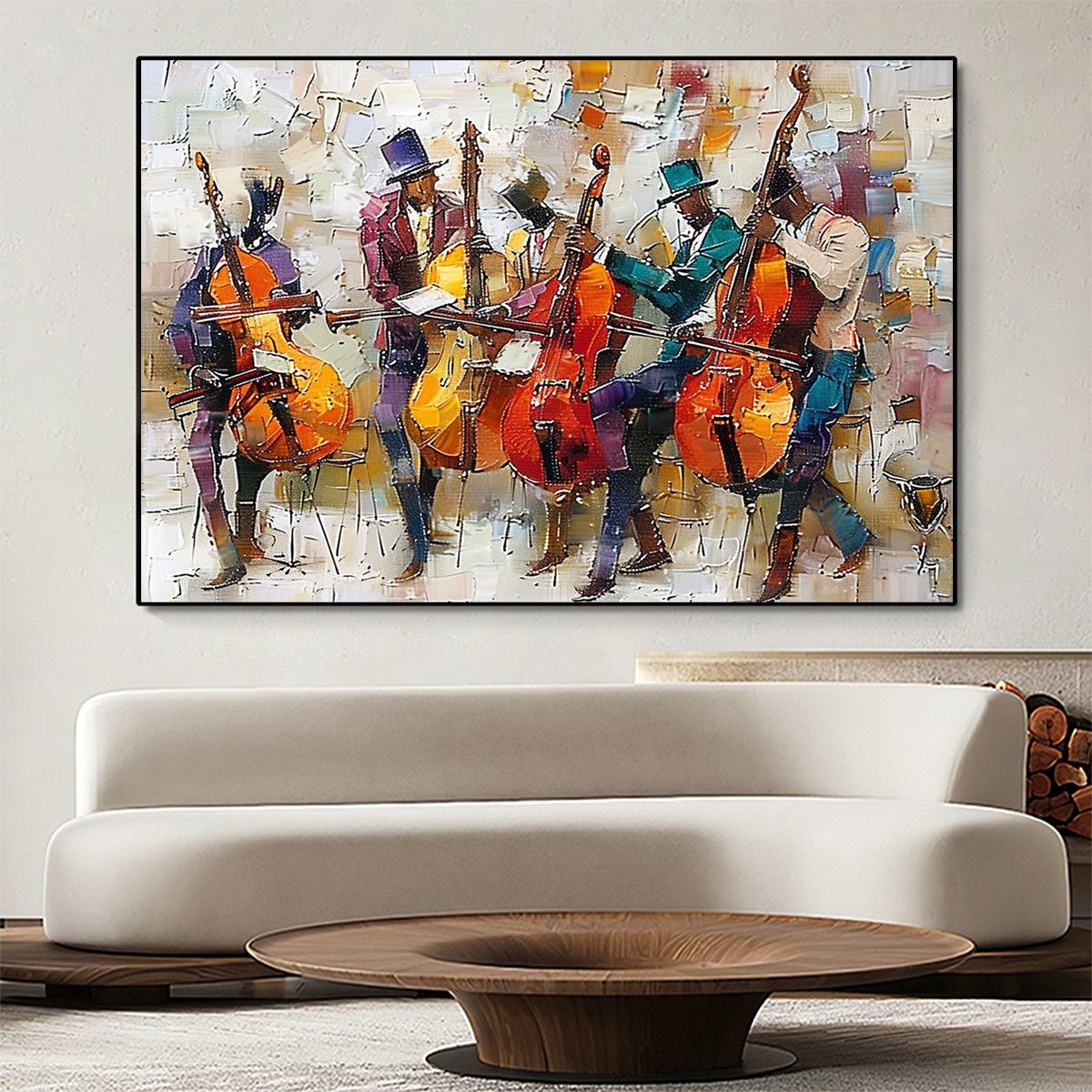 Textured Impasto Painting | Modern Musicians Wall Art #AA 002