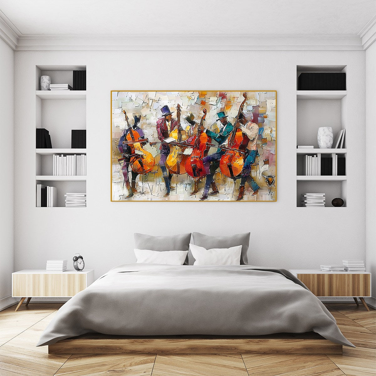 Textured Impasto Painting | Modern Musicians Wall Art #AA 002