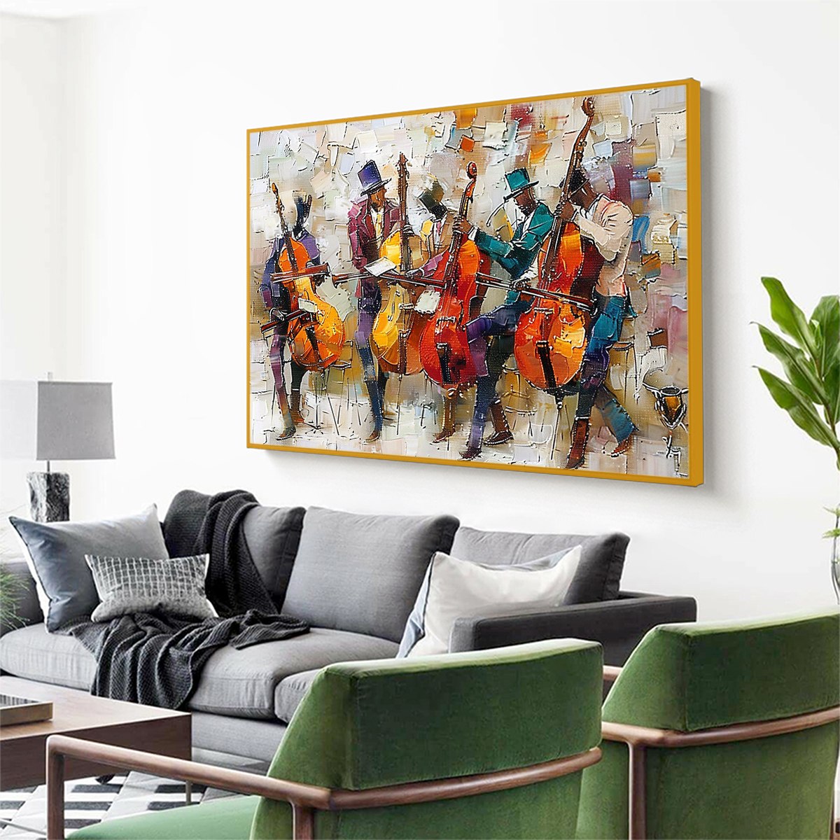 Textured Impasto Painting | Modern Musicians Wall Art #AA 002