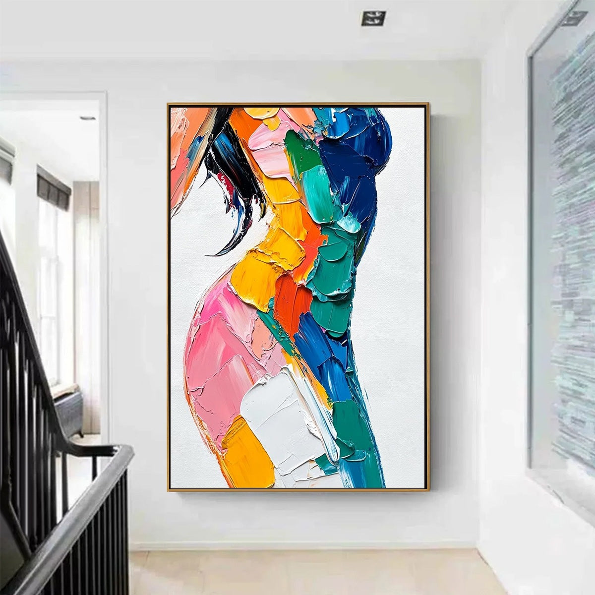 Textured Impasto Painting | Abstract Female Figure Wall Art #AA 003