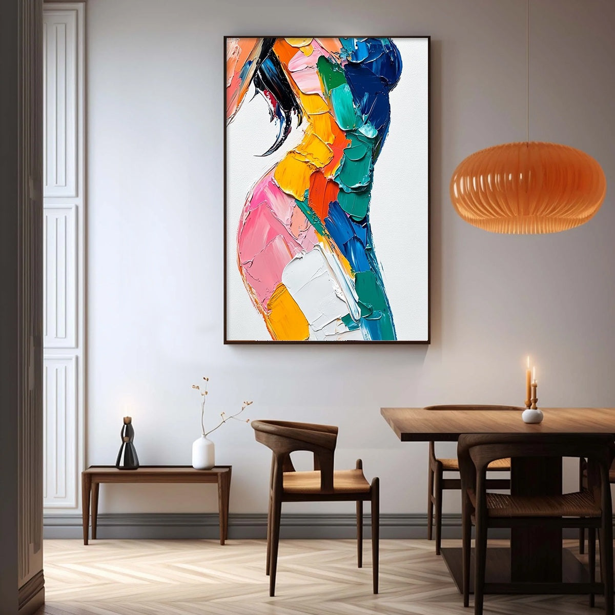 Textured Impasto Painting | Abstract Female Figure Wall Art #AA 003