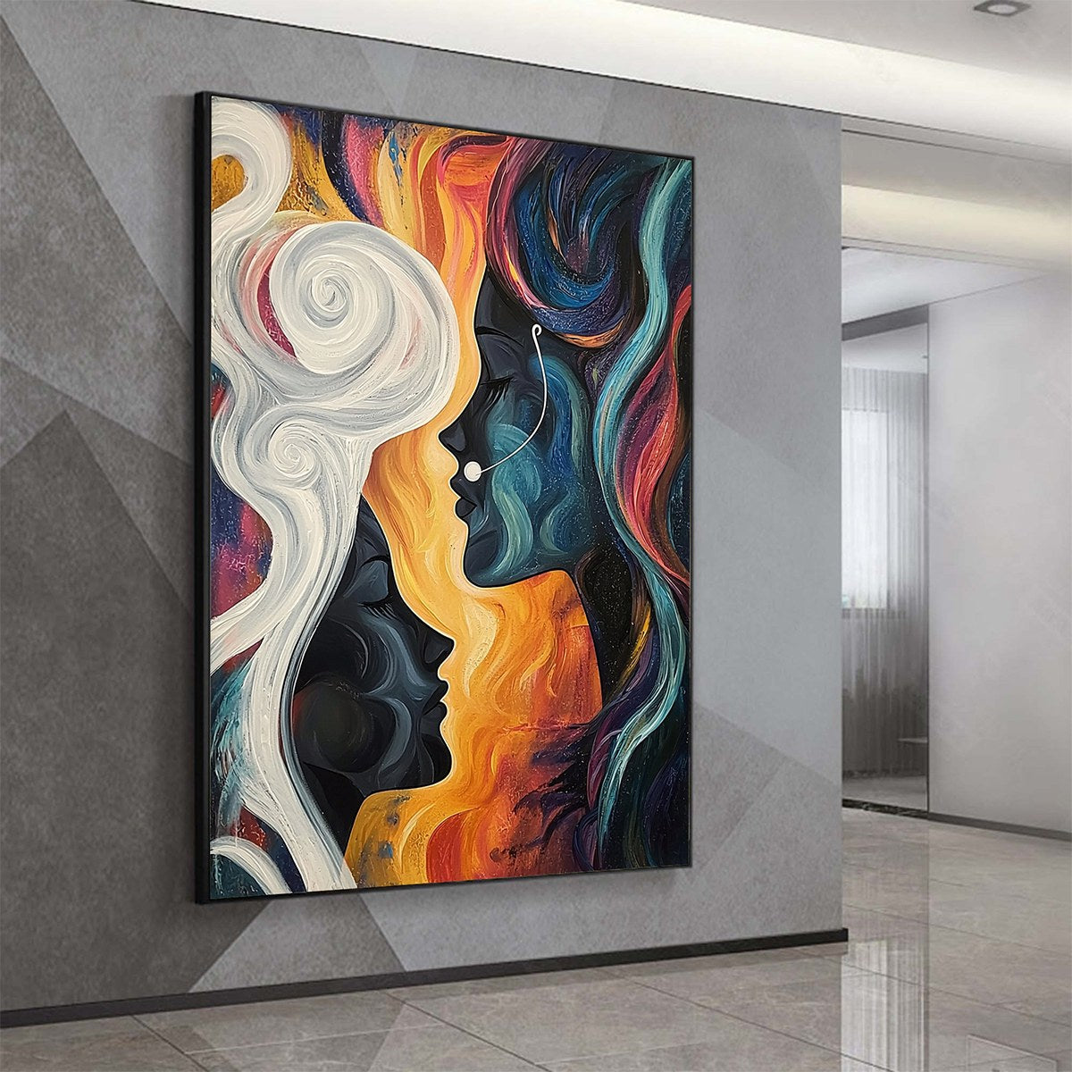 Abstract Colorful Face Canvas Art | Modern Wall Decor #AA 004