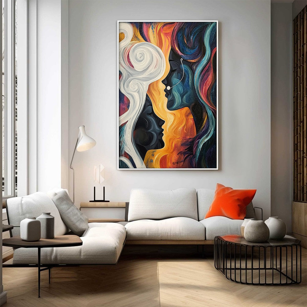 Abstract Colorful Face Canvas Art | Modern Wall Decor #AA 004