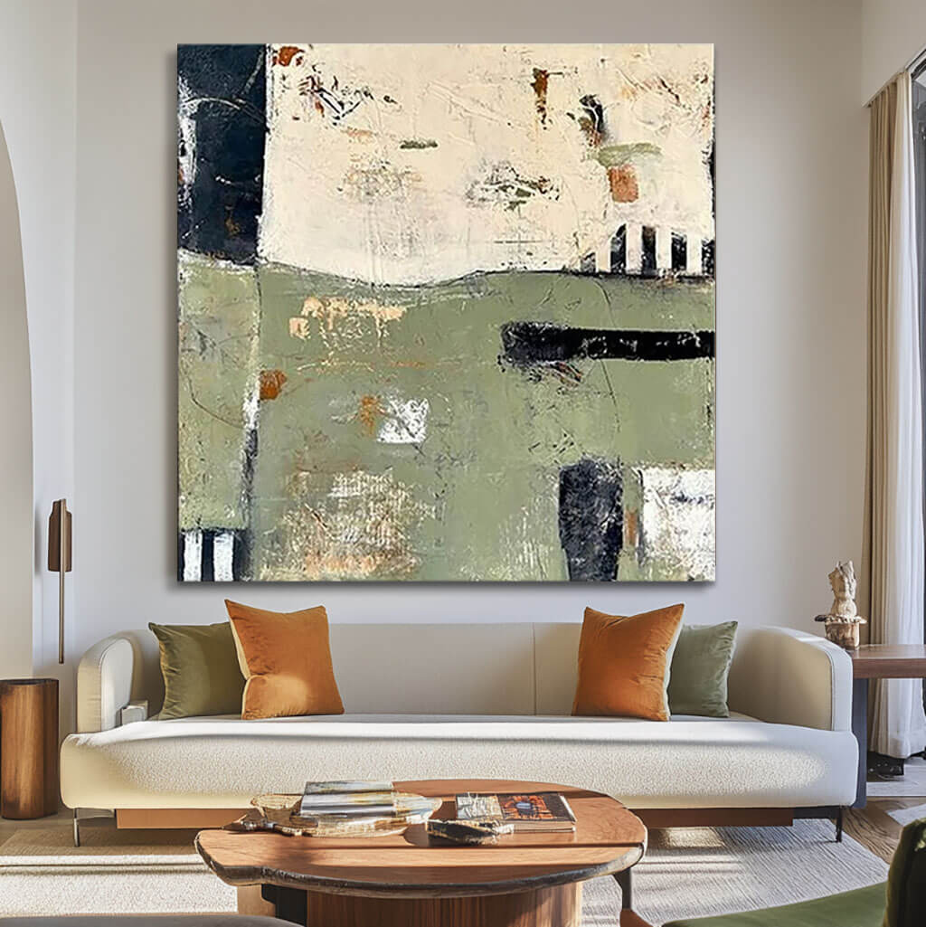 Hand-Painted Textured Abstract | Earth Tone Wall Art #AA 272