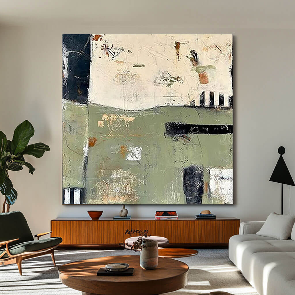 Hand-Painted Textured Abstract | Earth Tone Wall Art #AA 272