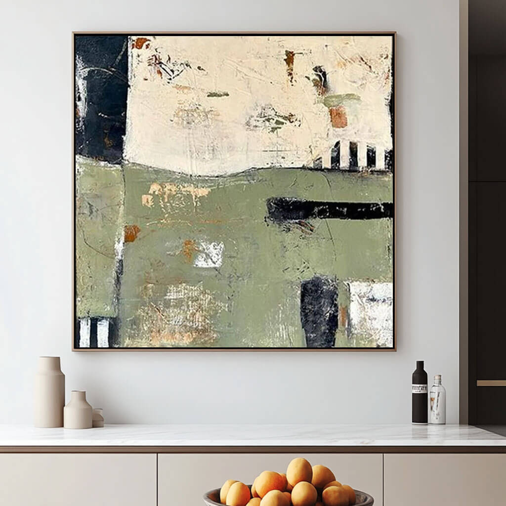 Hand-Painted Textured Abstract | Earth Tone Wall Art #AA 272