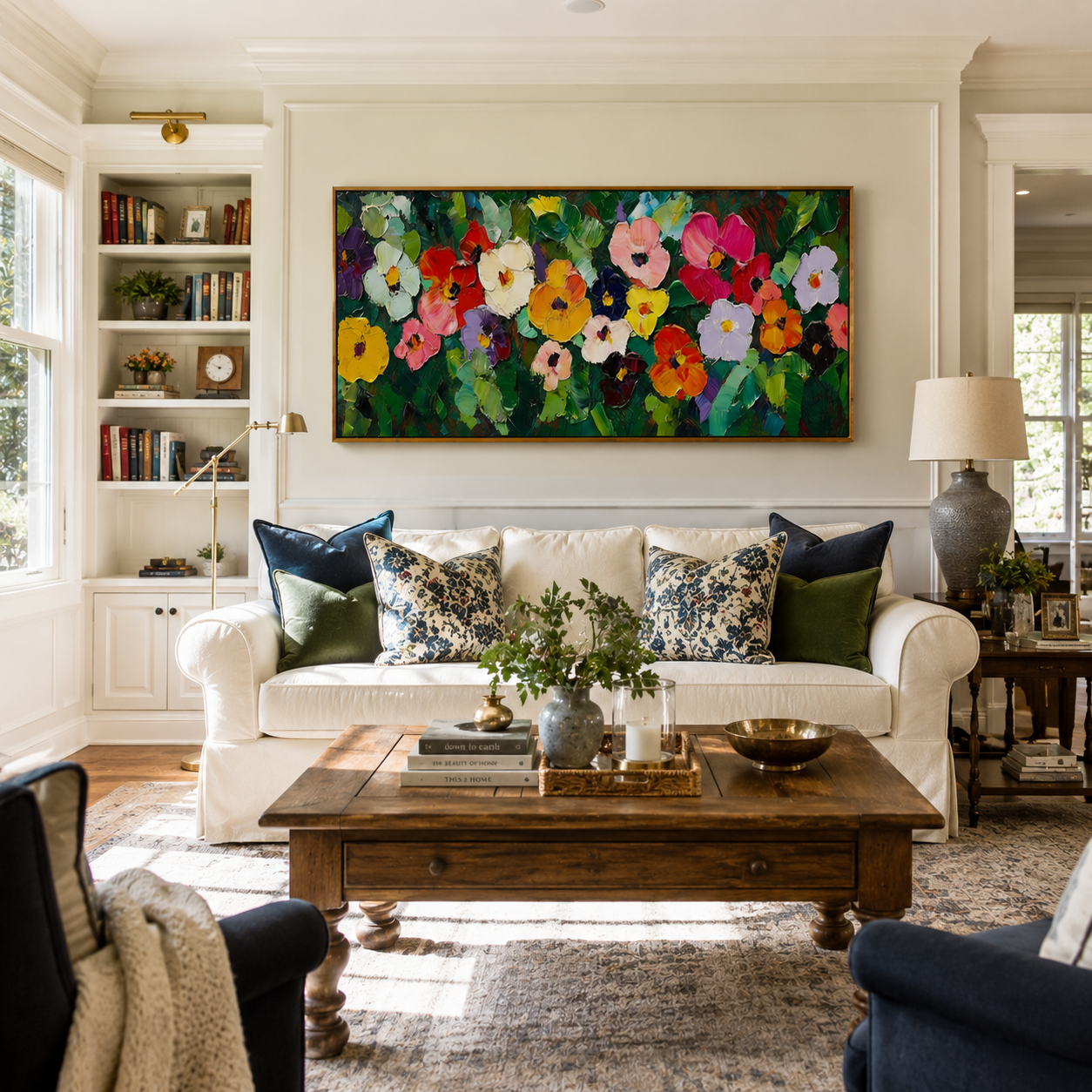 Wildflower Symphony – Colorful Textured Floral Wall Art