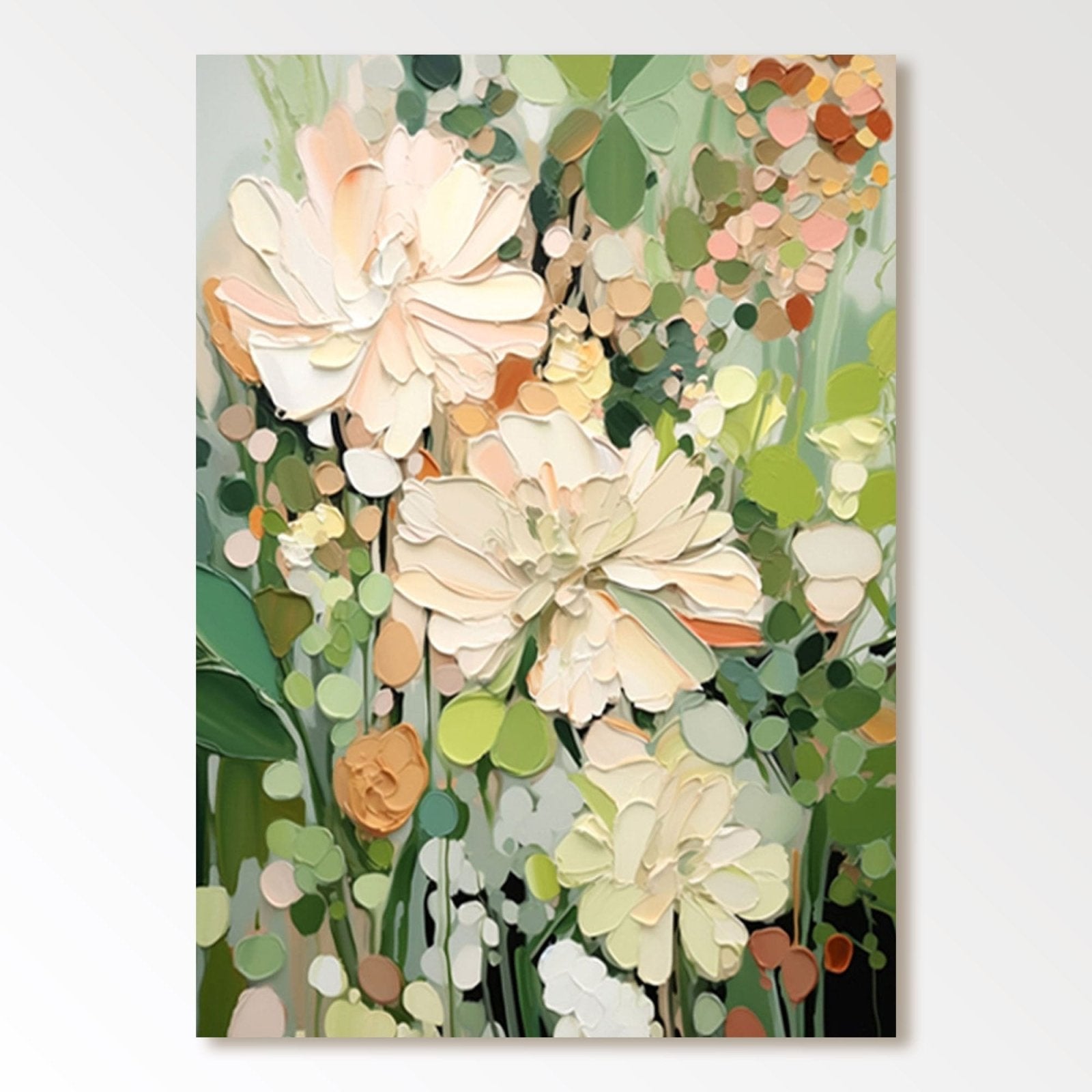 "Blooming Serenade" - Colorful Impasto Flower Painting | Canvas Art #TC 168